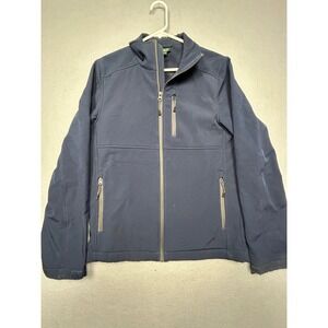 OutdoorLife Softshell‎ Jacket Polyester Spandex Navy Blue Size Small Mens